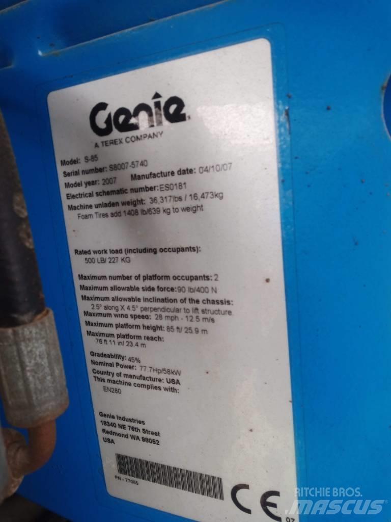 Genie S 85 Teleskopické plošiny