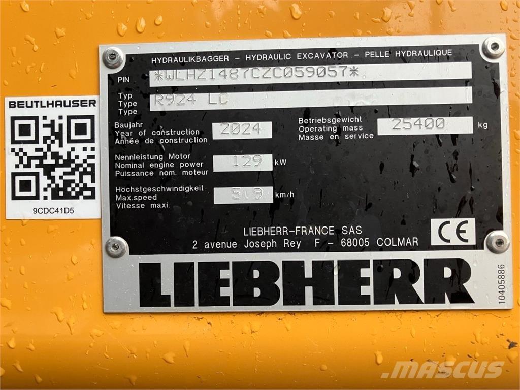 Liebherr R924 Pásové rýpadlá