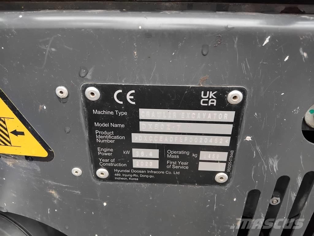 Develon DX 50 Z-7 Mini rýpadlá < 7t