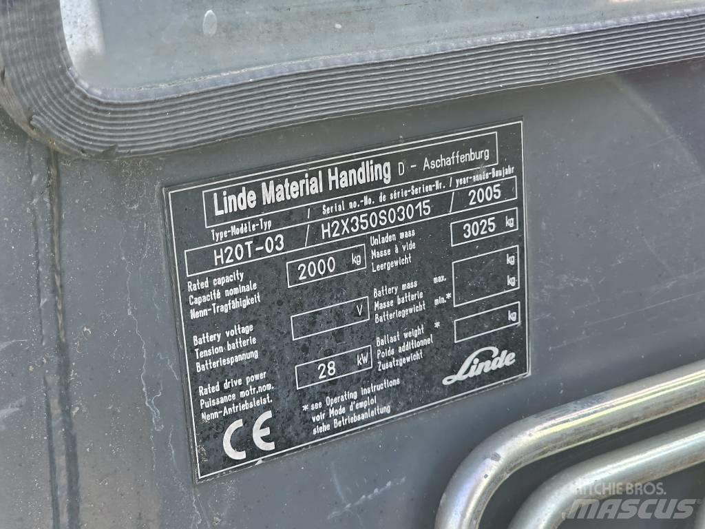 Linde H20T-03 LPG vozíky