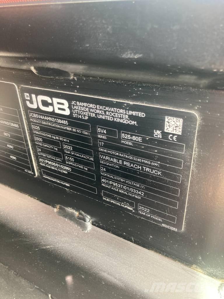 JCB 525-60 E Teleskopické manipulátory