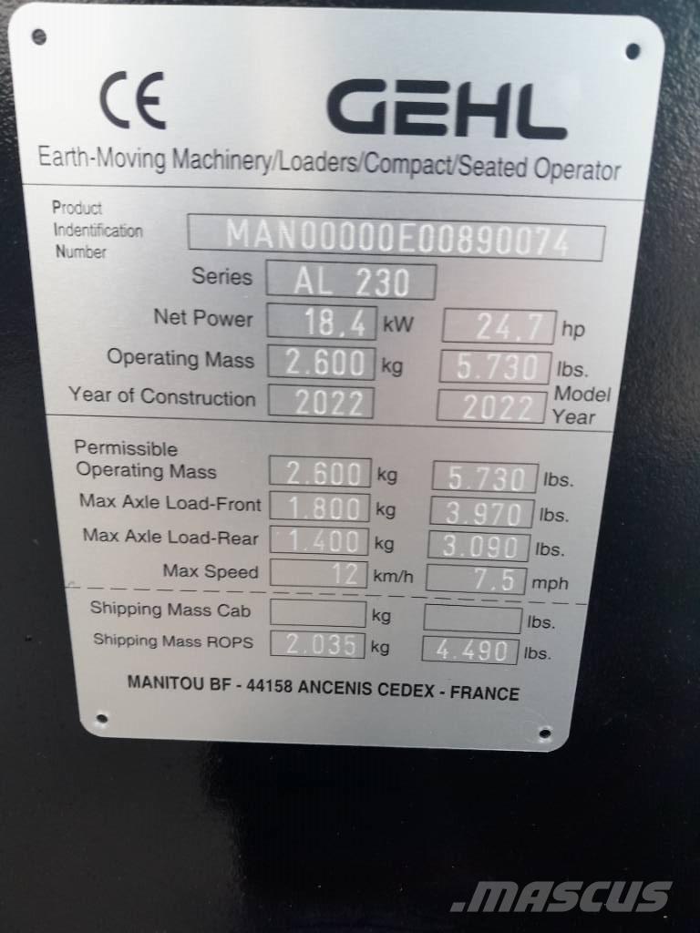 Gehl AL230 Viacúčelové nakladače
