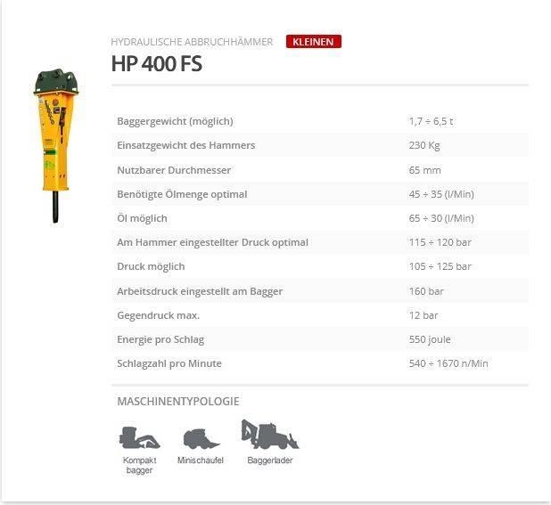 Indeco HP 400 FS Búracie kladivá / Zbíjačky