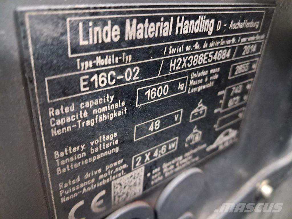 Linde E16C-02 Akumulátorové vozíky