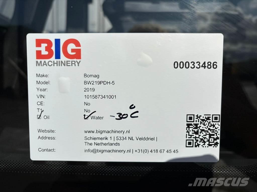 Bomag BW219PDH-5 Ťahačové valce