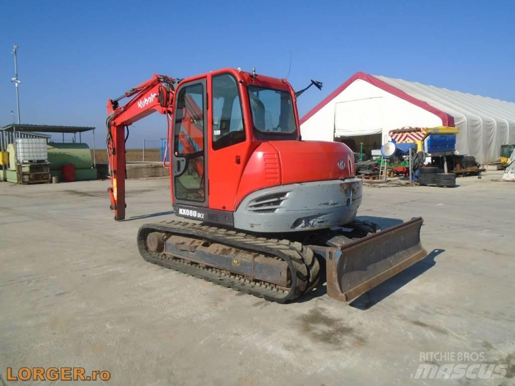 Kubota KX 080-3 Pásové rýpadlá