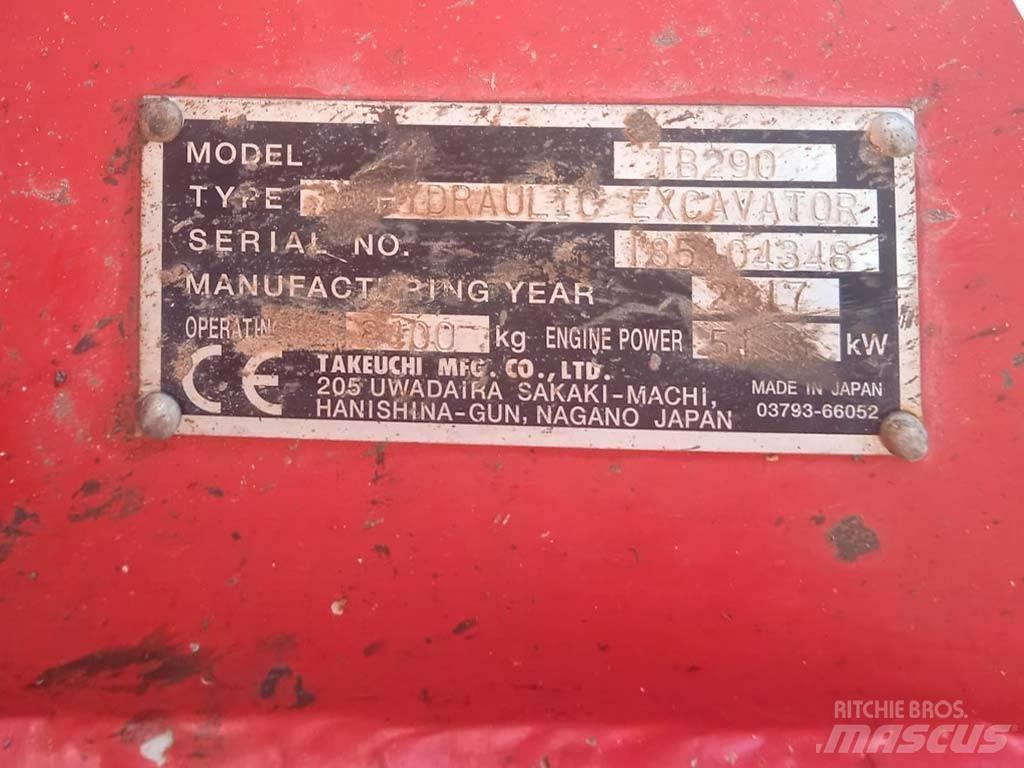 Takeuchi TB290 Mini rýpadlá < 7t