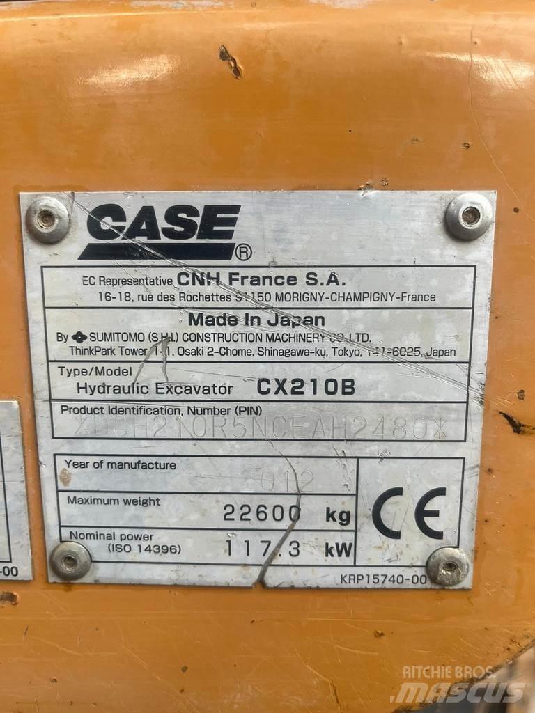CASE CX210B Pásové rýpadlá