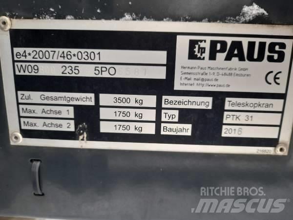 Paus PTK 31 Ostatná zdvíhacia technika