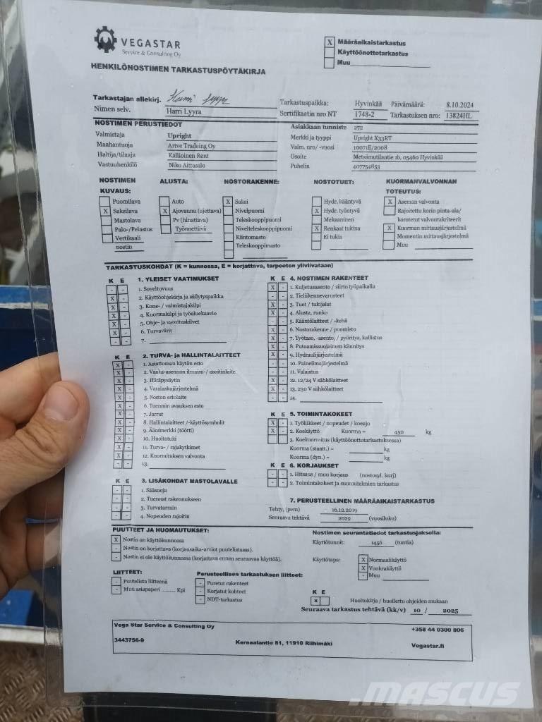 UpRight X33RT Nožnicové zdvíhacie plošiny