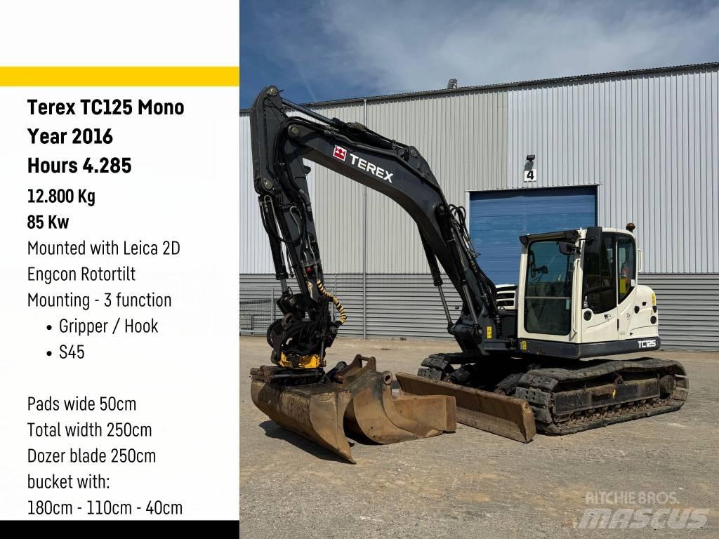 Terex Ecotec TC125 Midi rýpadlá 7 t - 12 t