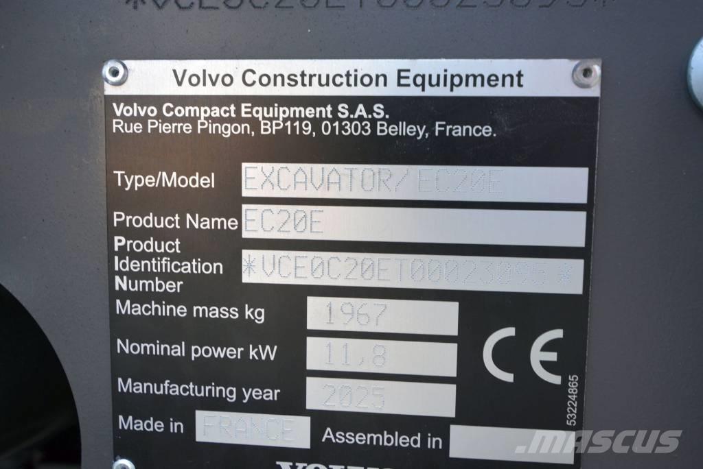 Volvo EC 20 E Mini rýpadlá < 7t