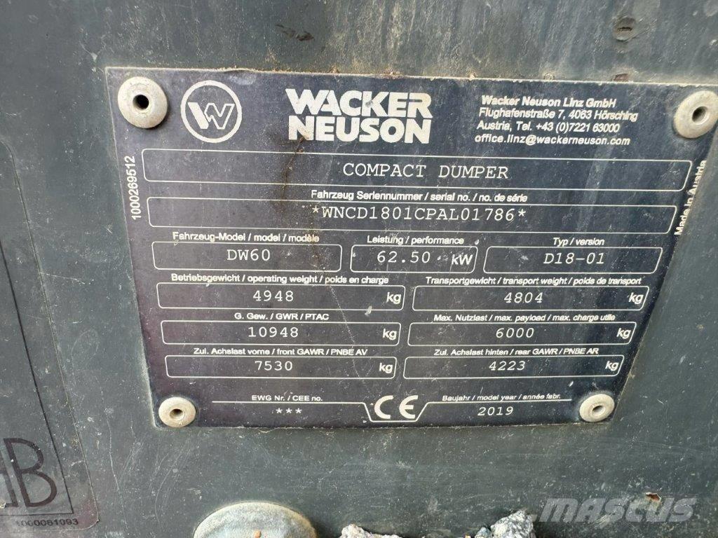 Wacker Neuson DW 60 Stavebné sklápače