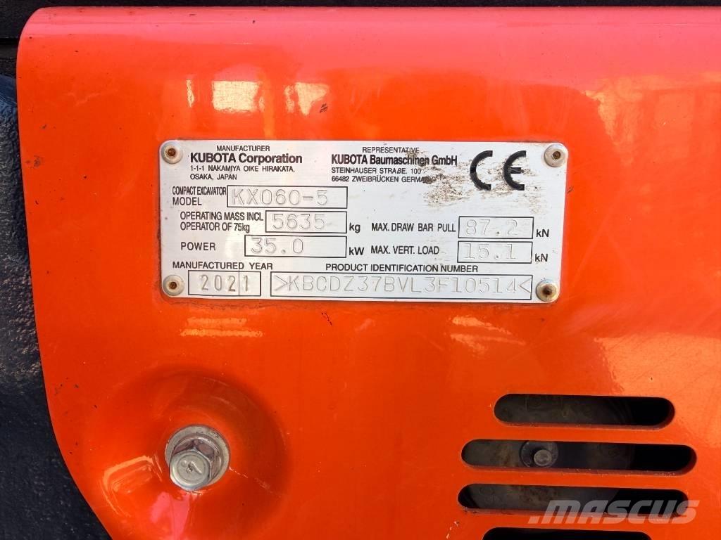 Kubota KX060-5 GLS2 Mini rýpadlá < 7t