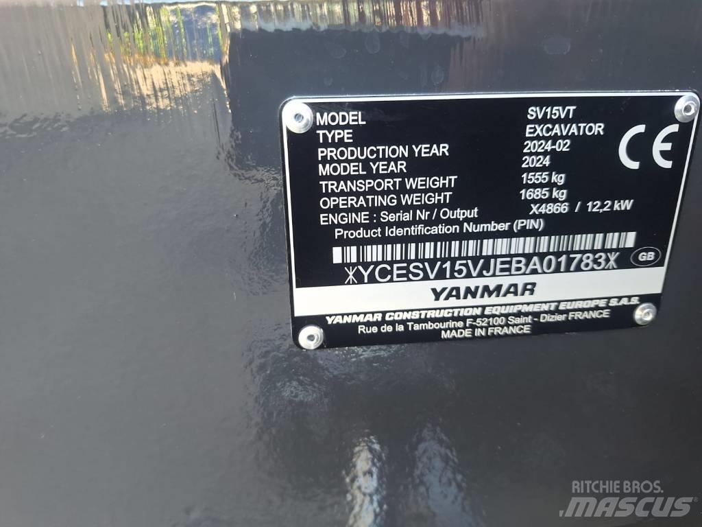Yanmar SV 15 Mini rýpadlá < 7t