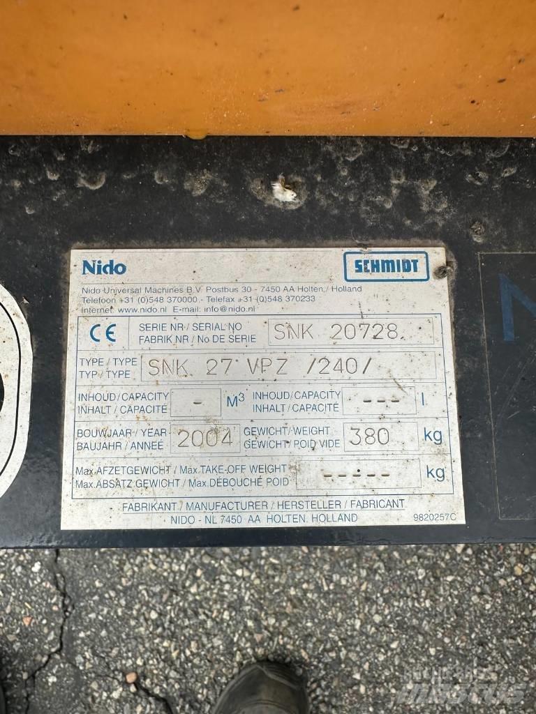 Nido SNK 27 VPZ Snežné pluhy, predné snežné radlice