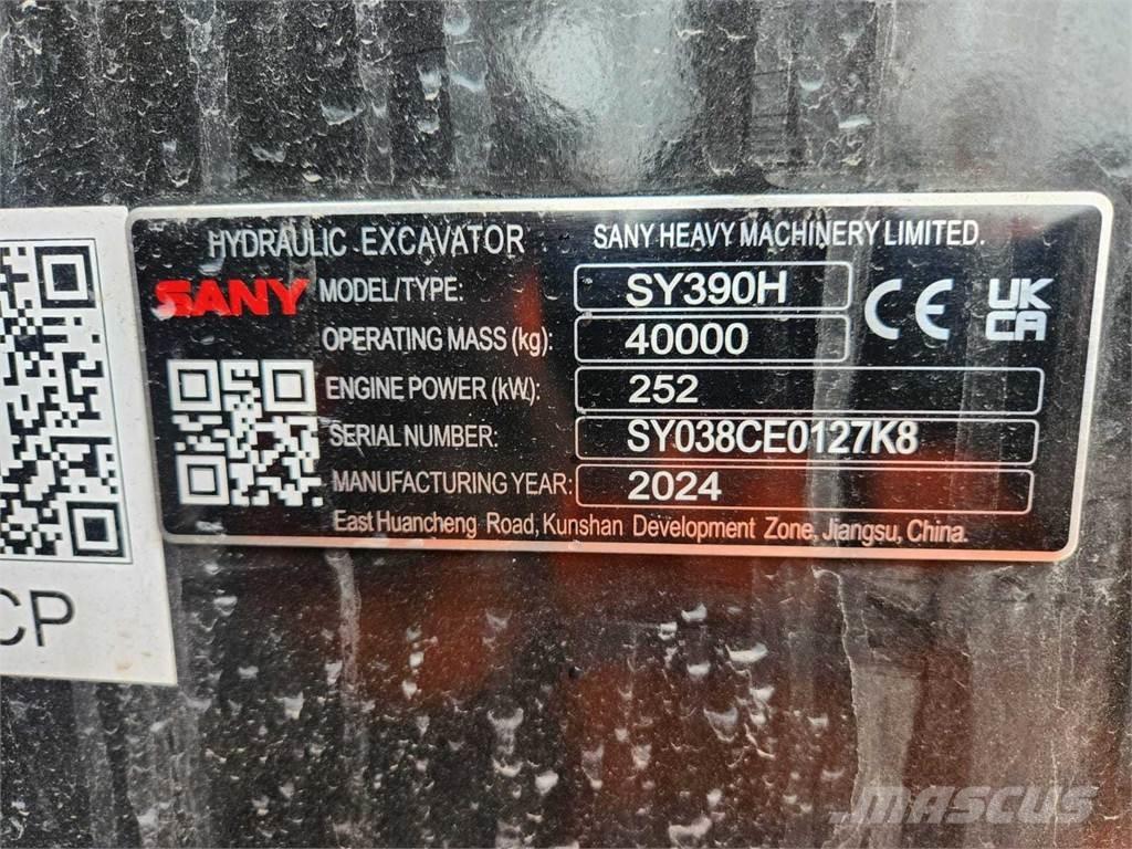 Sany SY390H Pásové rýpadlá