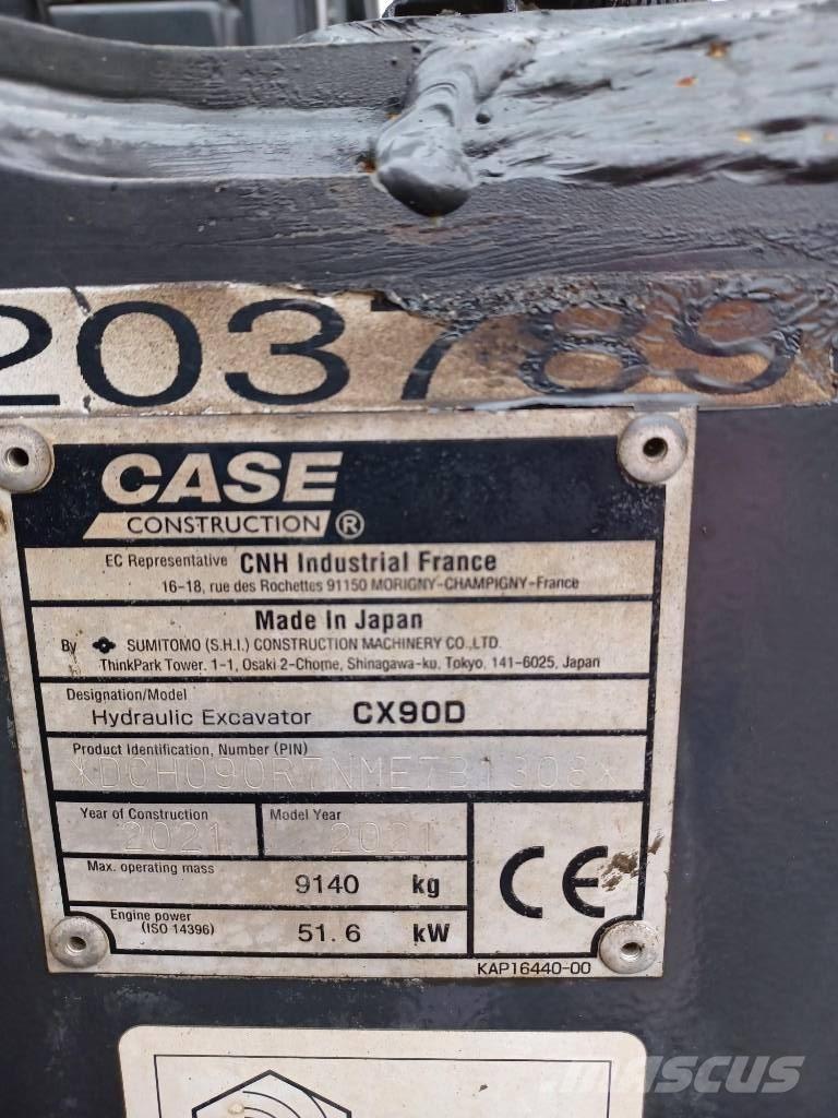 CASE CX 90 D Midi rýpadlá 7 t - 12 t