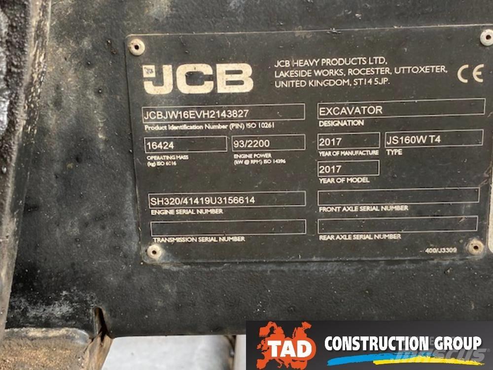 JCB JS 160 W Kolesové rýpadlá
