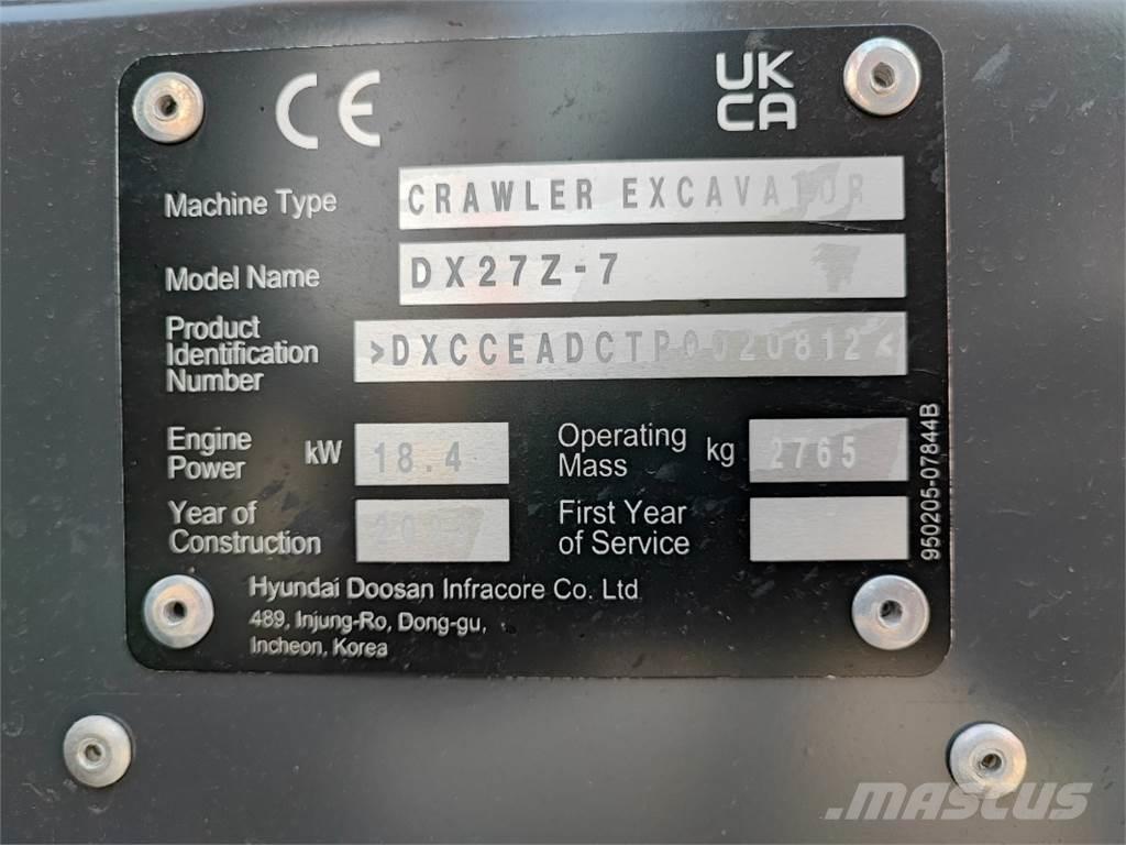 Develon DX27Z-7 Ďalšie poľnohospodárske stroje