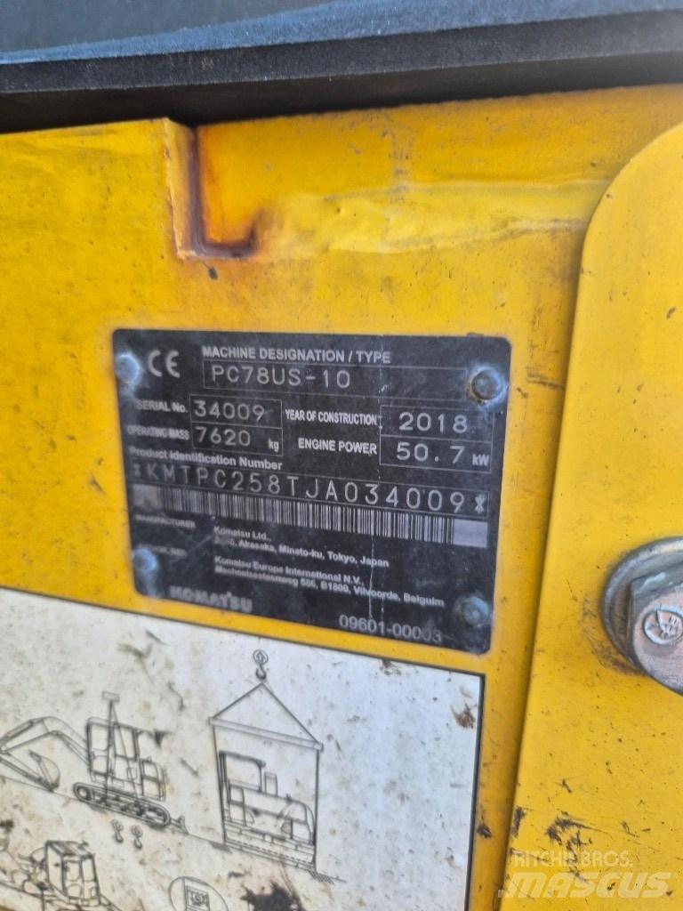 Komatsu Pc 78us-10 Midi rýpadlá 7 t - 12 t