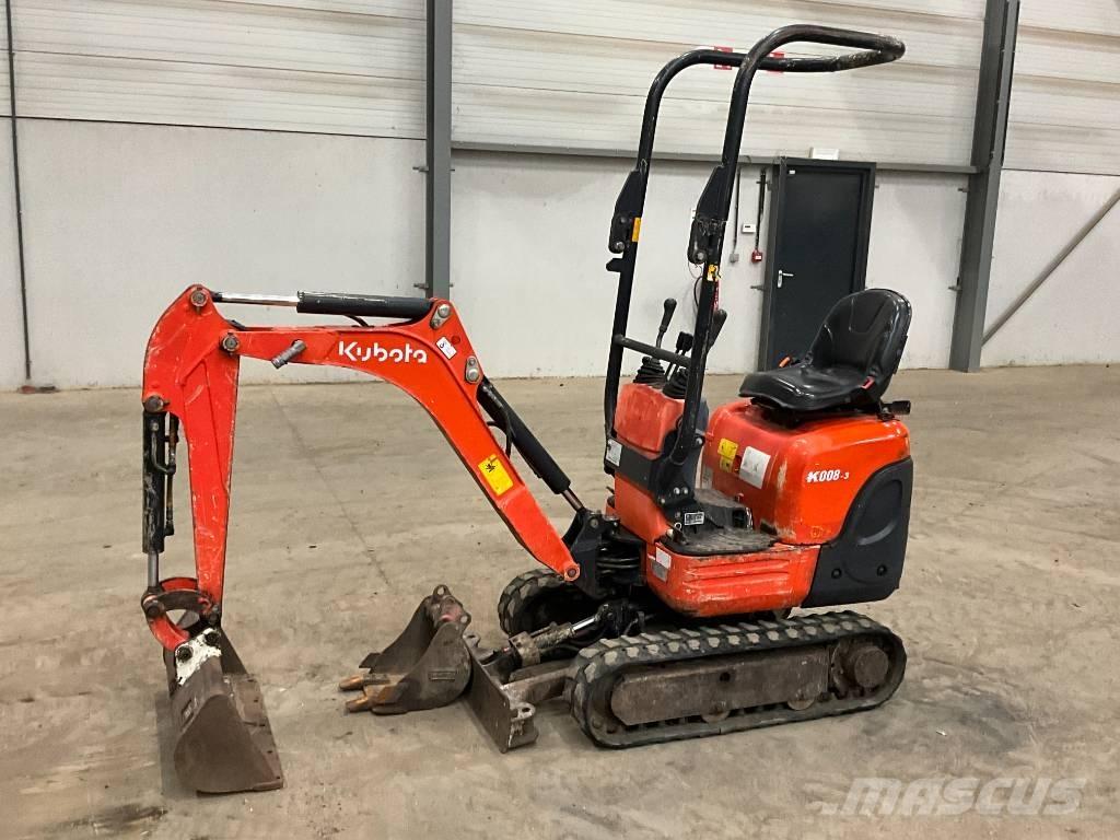 Kubota K 008-3 Mini rýpadlá < 7t
