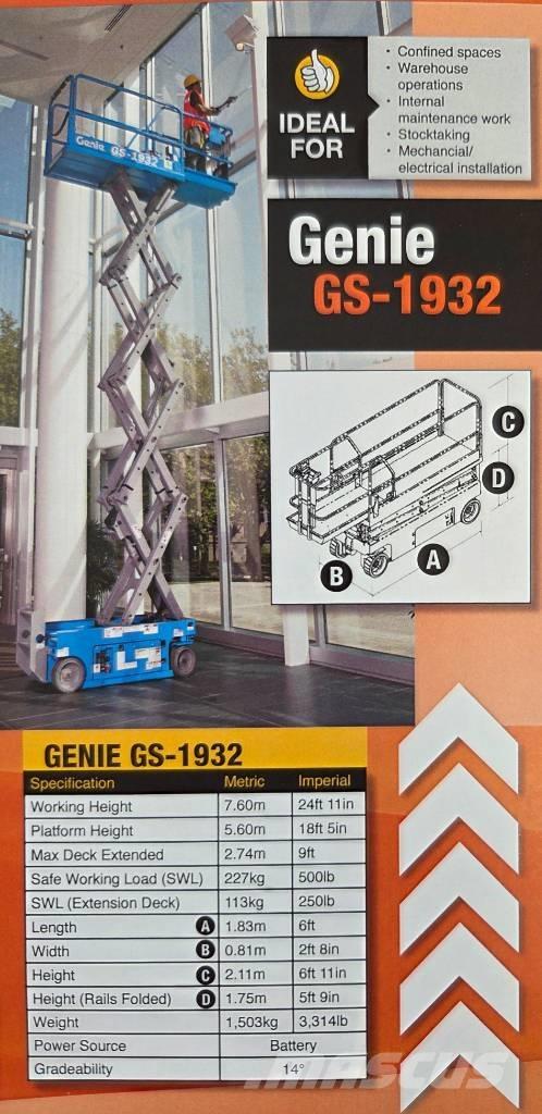 Genie GS 1932 Nožnicové zdvíhacie plošiny