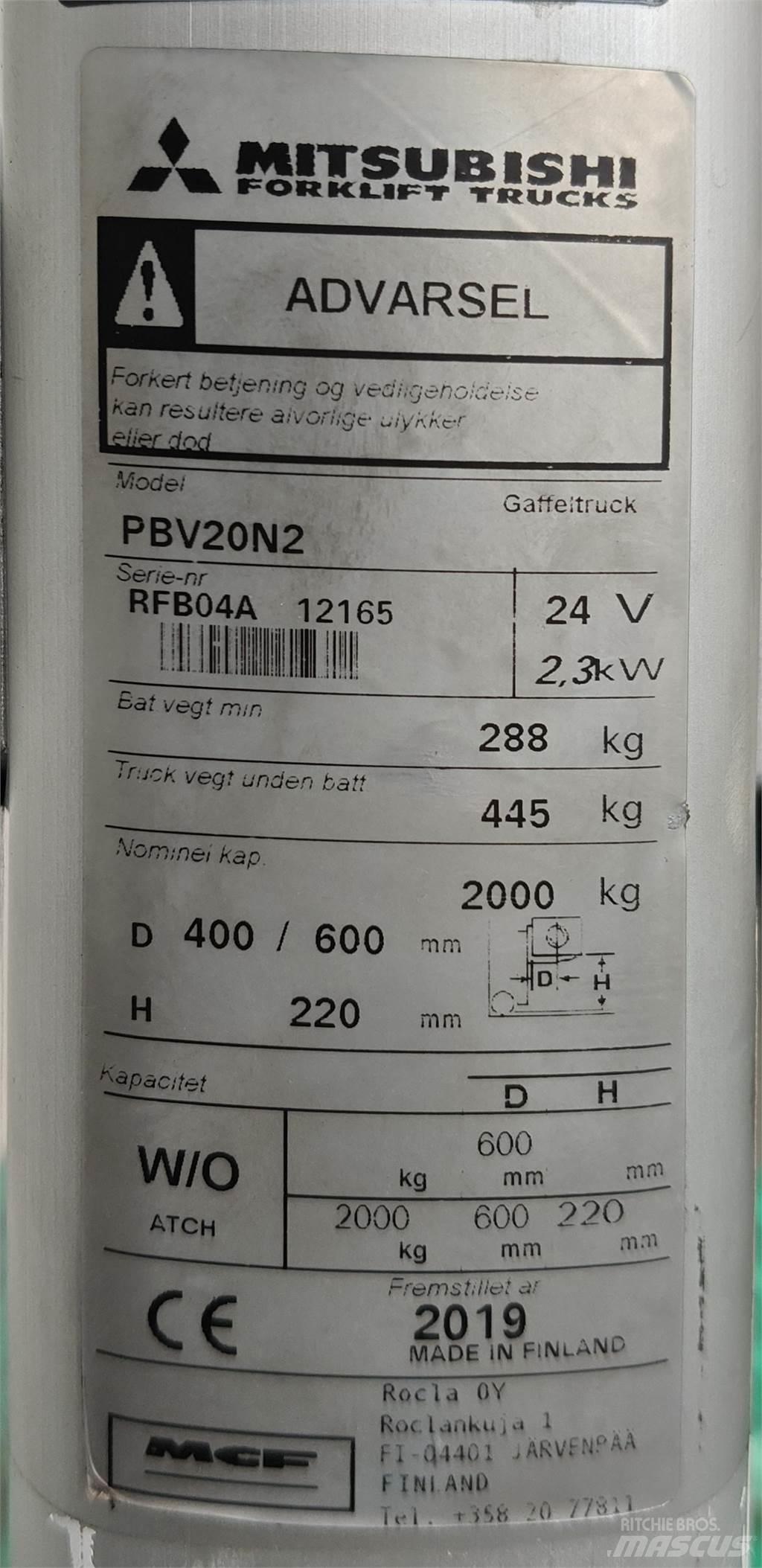 Mitsubishi PBV20N2 Iné