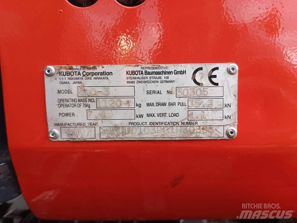 Kubota U 10 Mini rýpadlá < 7t