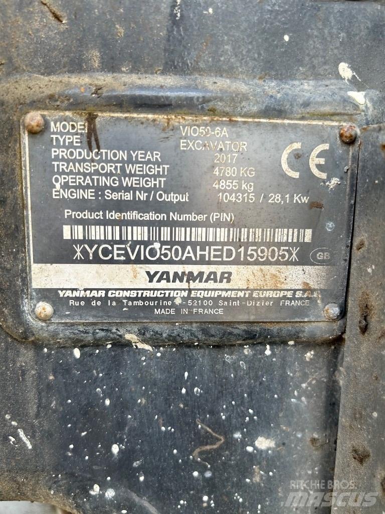 Yanmar VI050 - 6A Mini rýpadlá < 7t