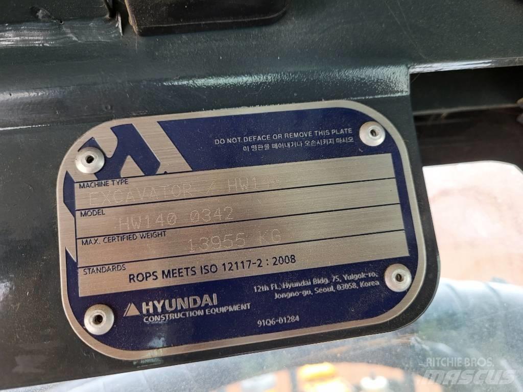 Hyundai HW 140 Kolesové rýpadlá