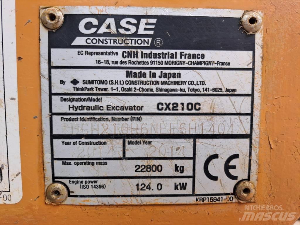 CASE CX 210 C Pásové rýpadlá