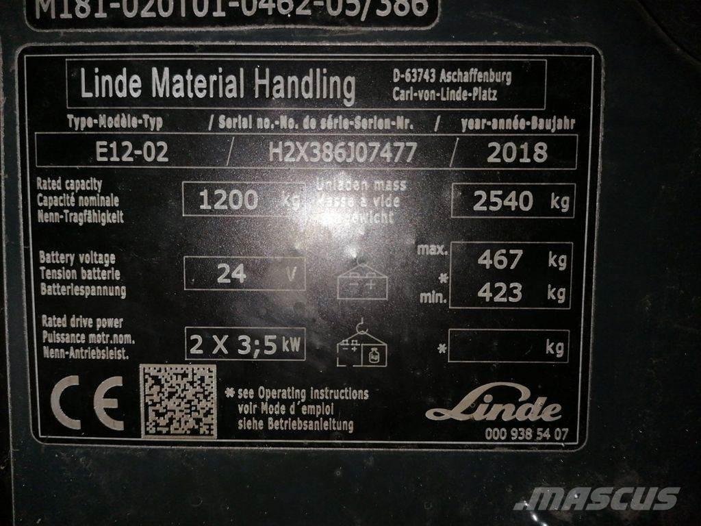 Linde E12-02 Akumulátorové vozíky