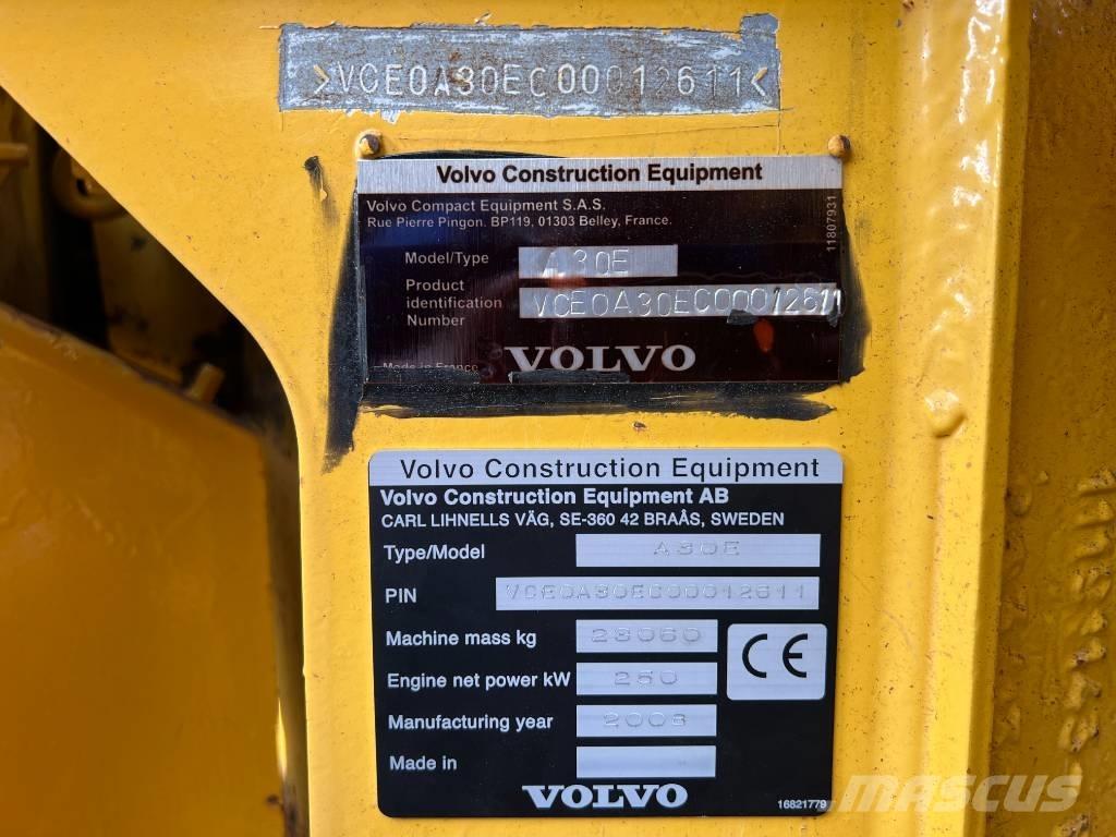 Volvo A30E Kĺbové nákladné autá