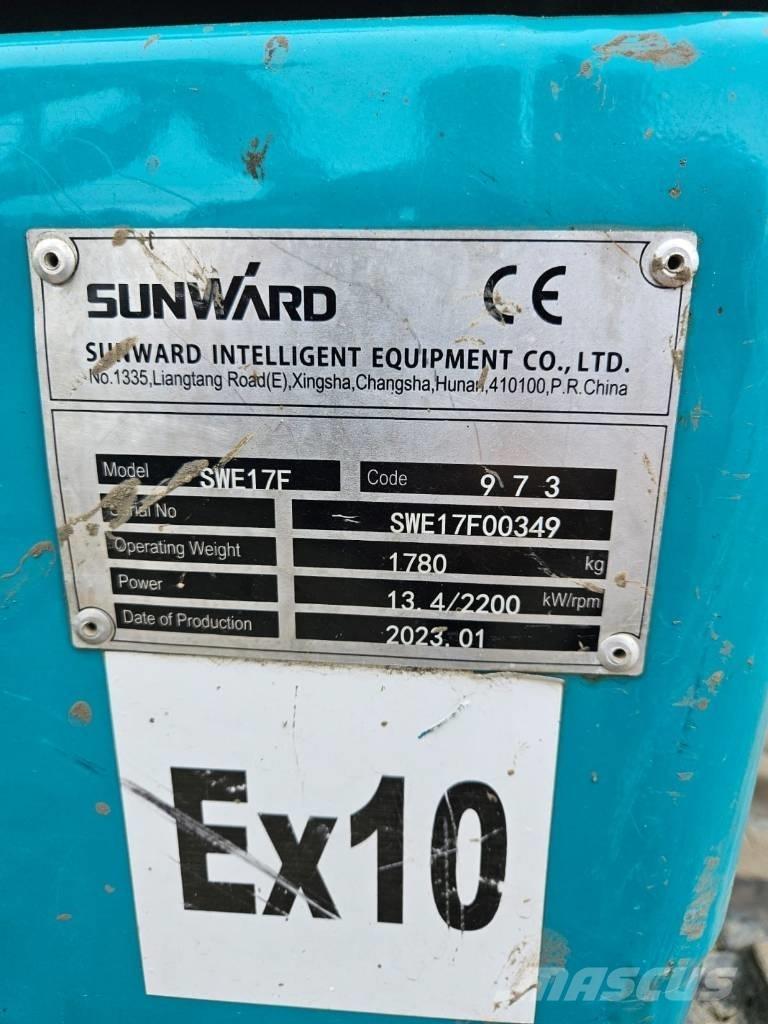 Sunward SWE 17 F Mini rýpadlá < 7t