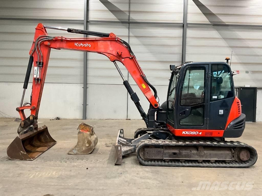Kubota KX 080-4 Midi rýpadlá 7 t - 12 t