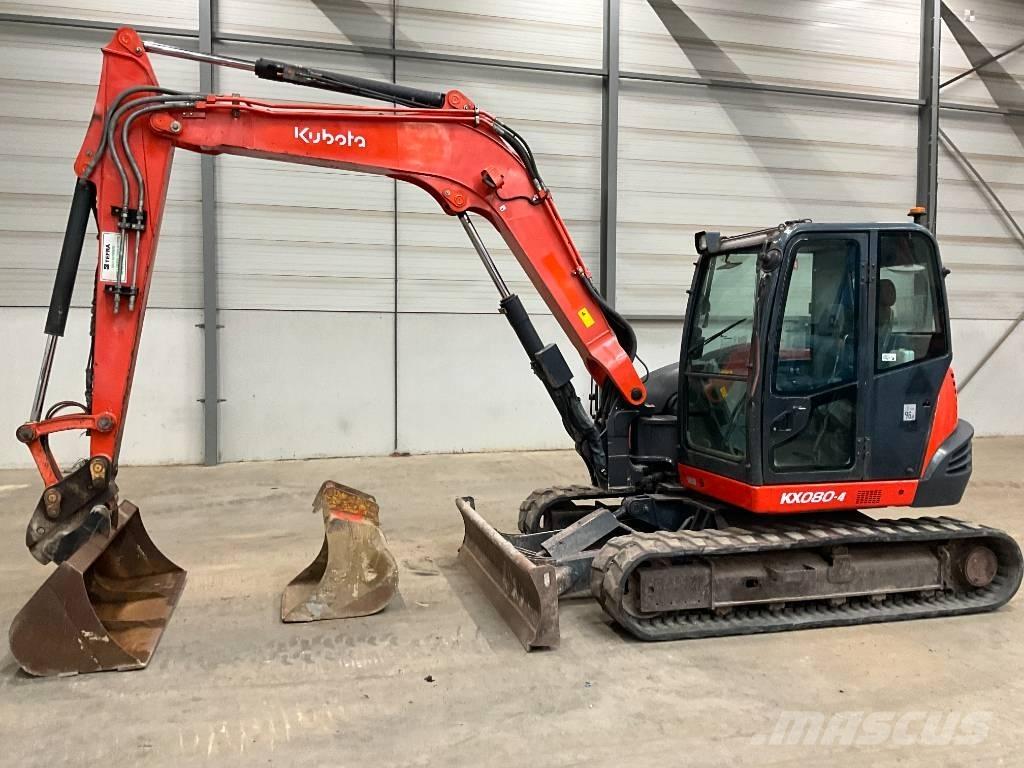 Kubota KX 080-4 Midi rýpadlá 7 t - 12 t