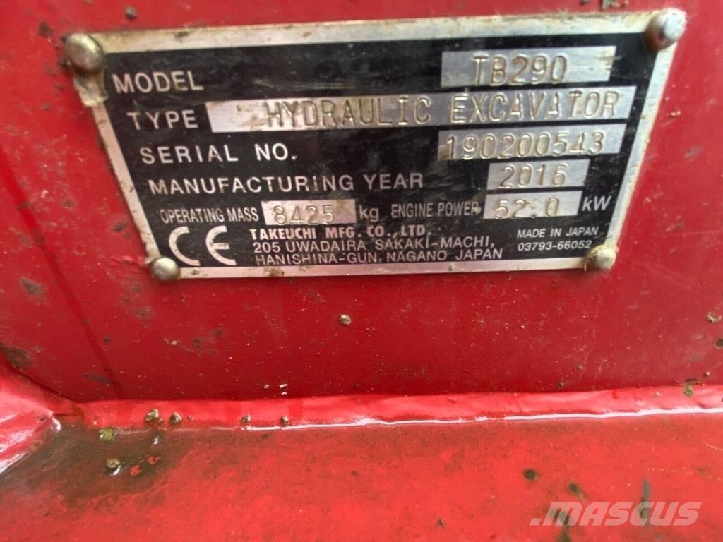 Takeuchi TB 290 Midi rýpadlá 7 t - 12 t