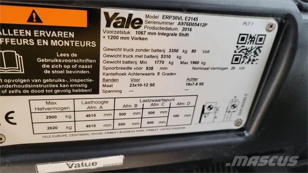 Yale ERP30VL 2016 Akumulátorové vozíky