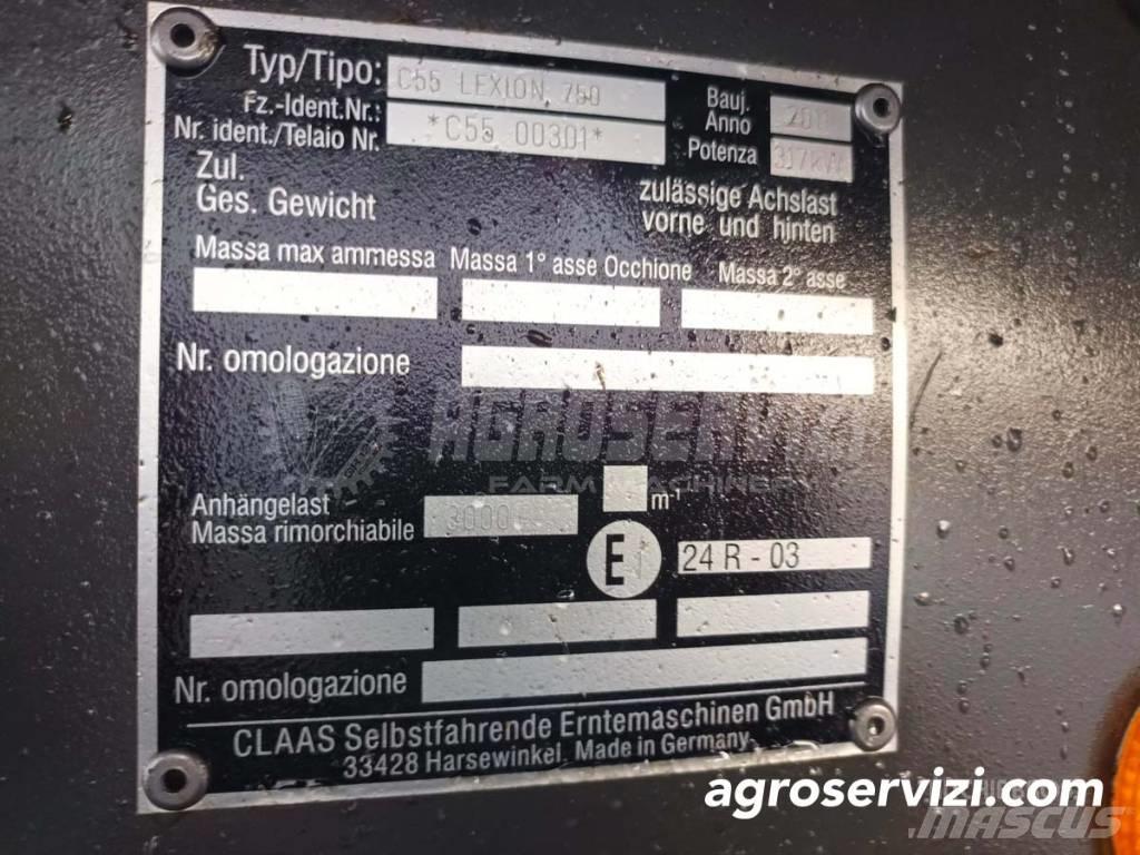 CLAAS Lexion 750 Kombinované zberacie stroje