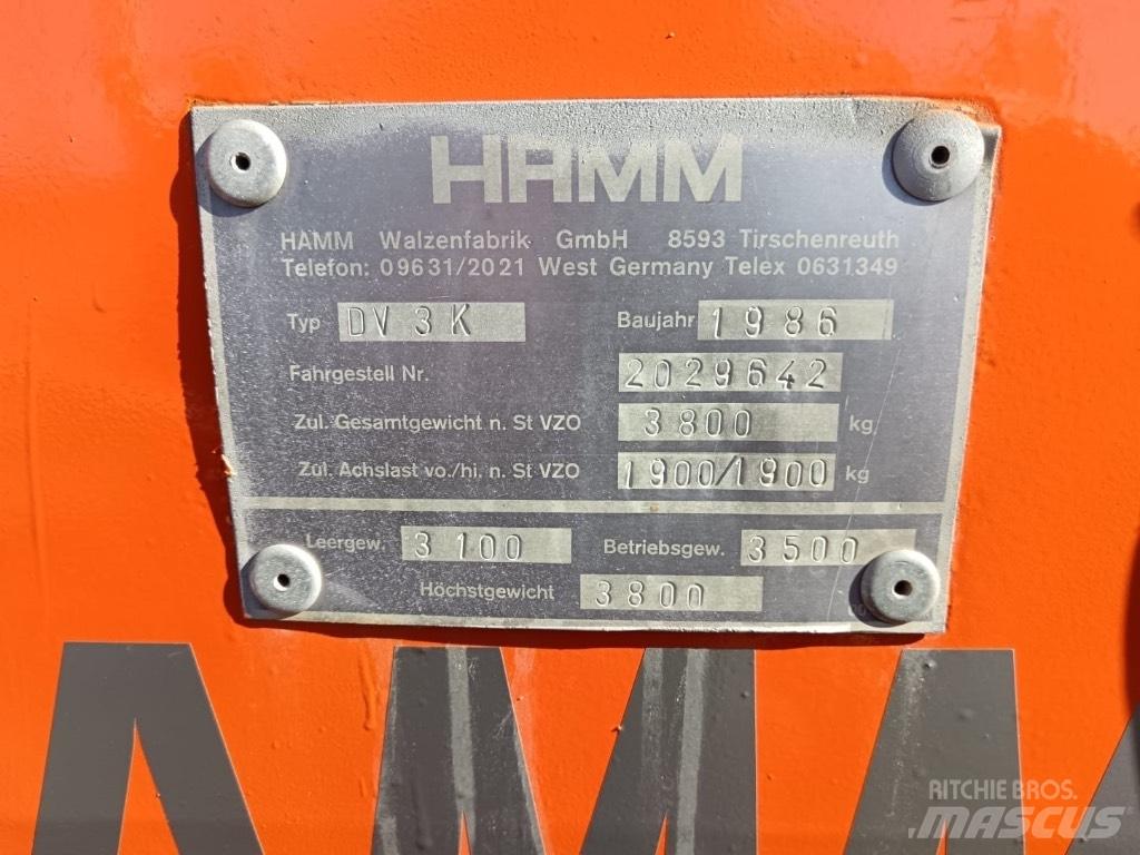 Hamm DV 3 K Tandemové valce