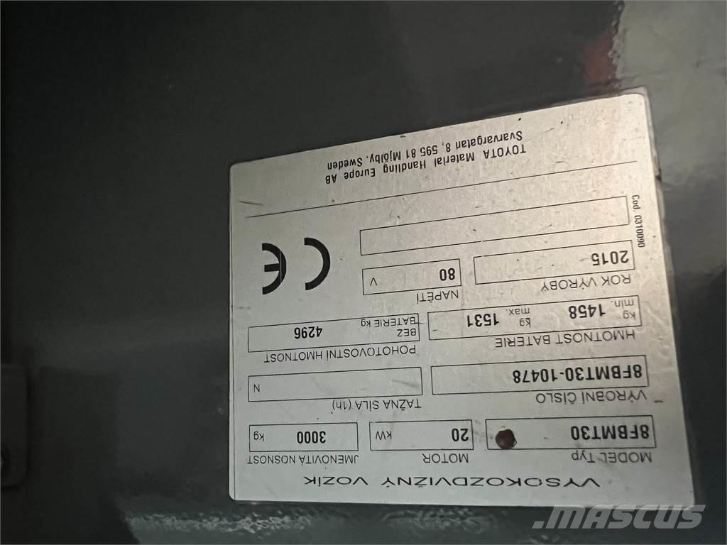 Toyota 8FBMT30 Akumulátorové vozíky