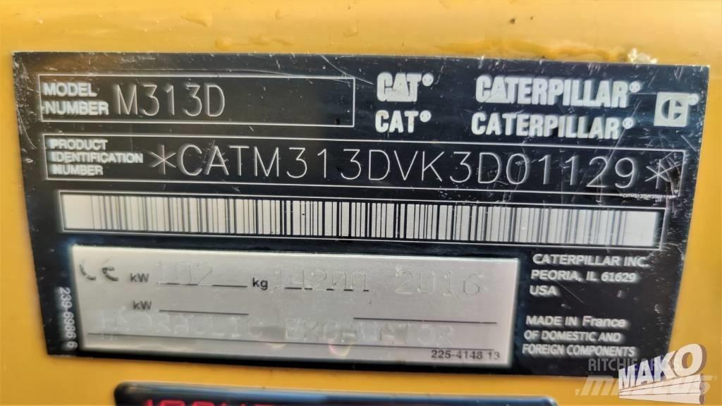 CAT M 313 D Kolesové rýpadlá