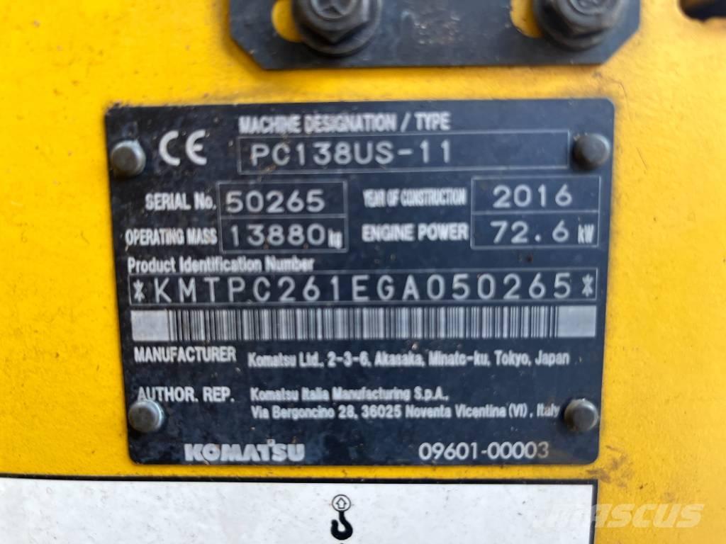 Komatsu PC 138 US-11 Pásové rýpadlá