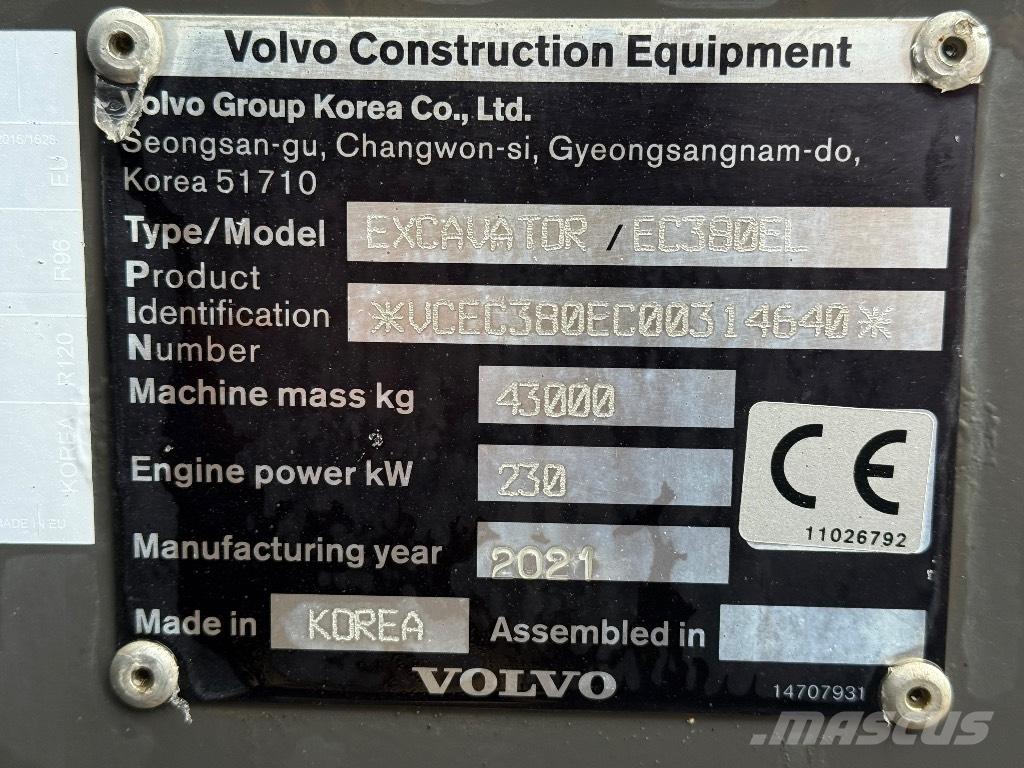 Volvo EC 380 EL Pásové rýpadlá