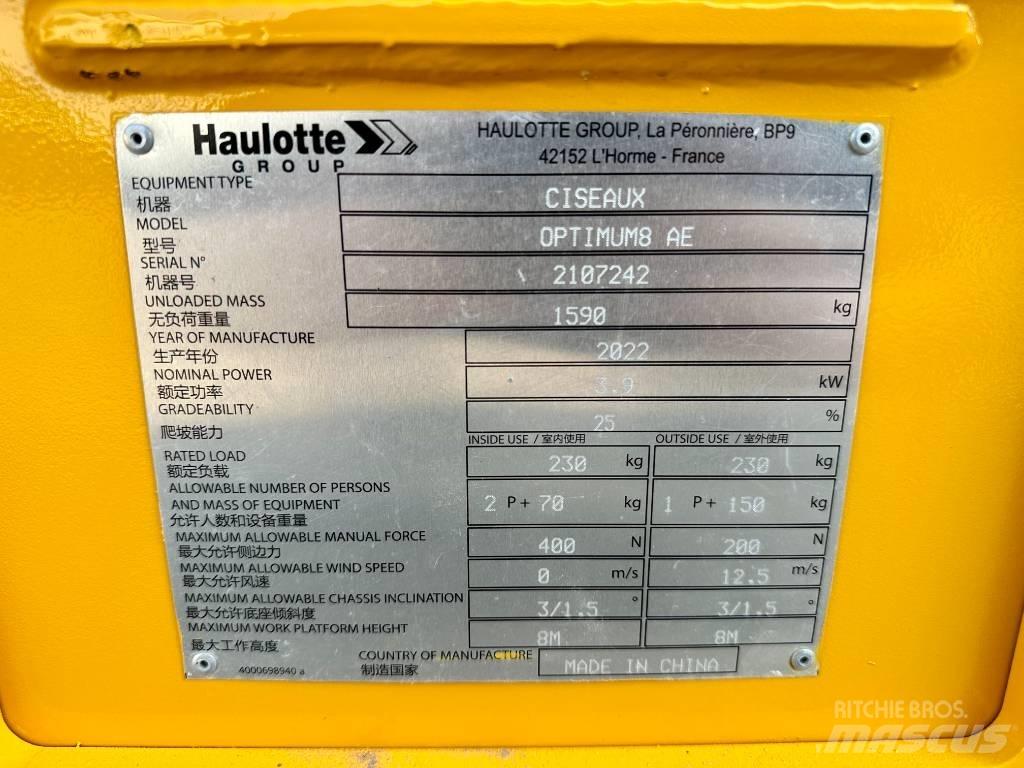 Haulotte OPTIMUM 8 Nožnicové zdvíhacie plošiny