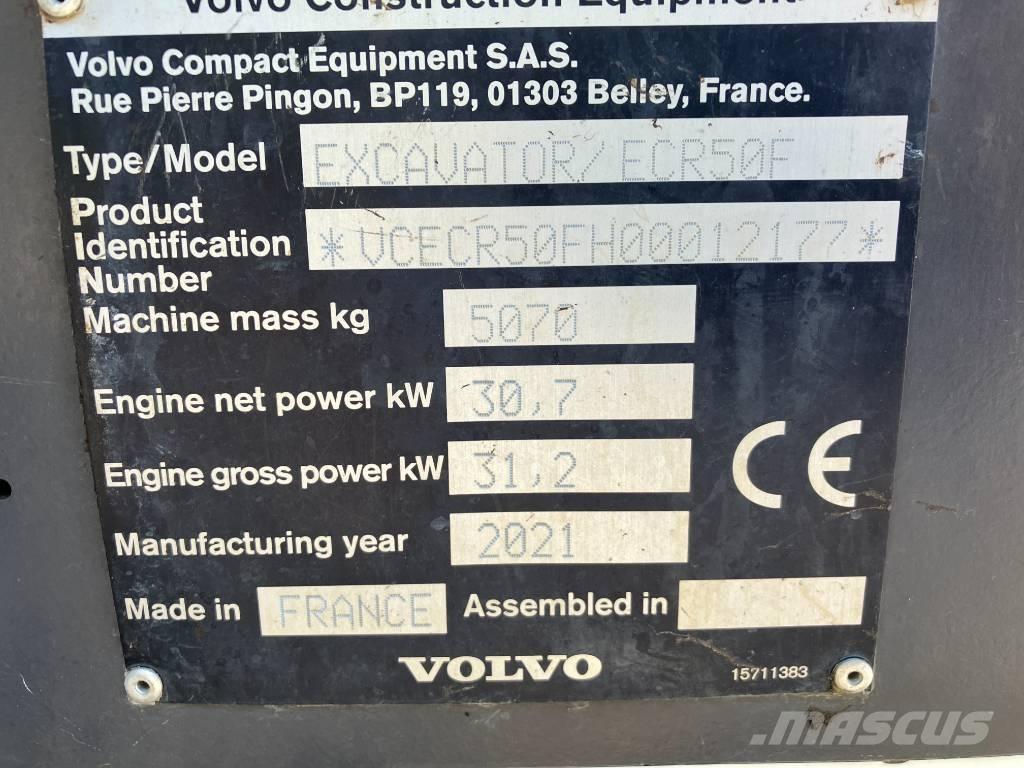 Volvo ECR 50 F Mini rýpadlá < 7t