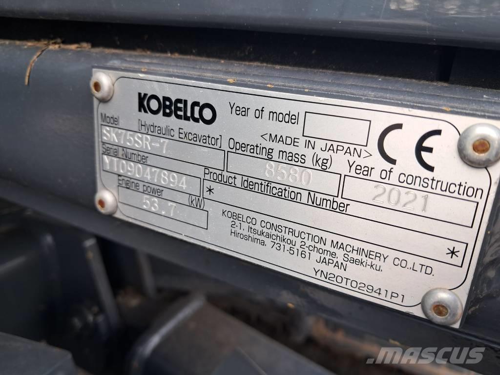 Kobelco SK75SR-7 Midi rýpadlá 7 t - 12 t