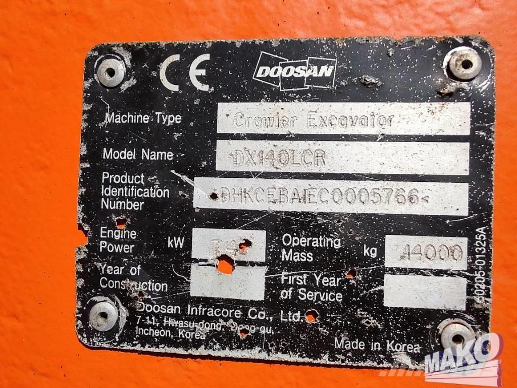 Doosan DX 140 LCR Pásové rýpadlá