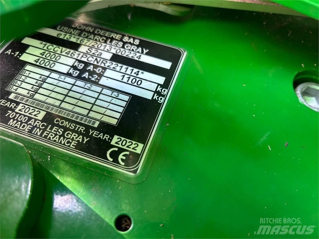 John Deere V461R Lisy na okrúhle balíky